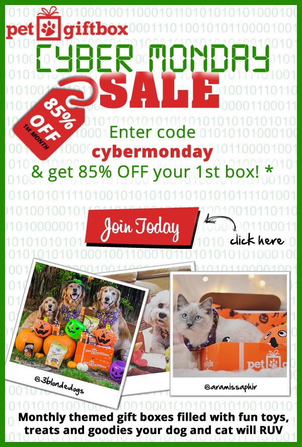 Pet Gift Box Cyber Monday Deal – 85% Off Your First Box!