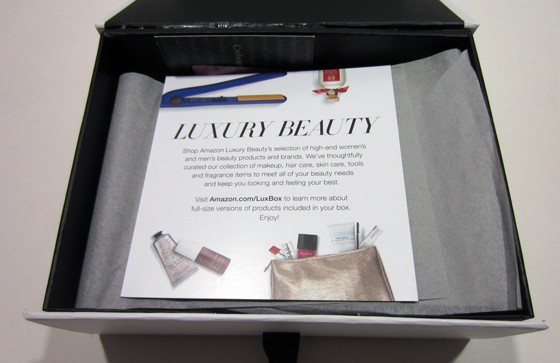 Amazon Luxury Beauty Sample Box Review December 2015 - inside