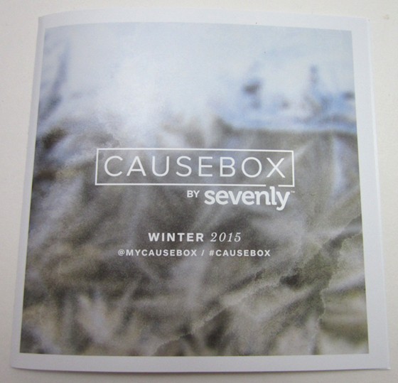 CAUSEBOX Subscription Box Review Winter 2015 - card1