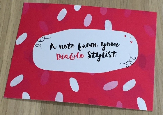 Dia & Co. Subscription Review December 2015 - note