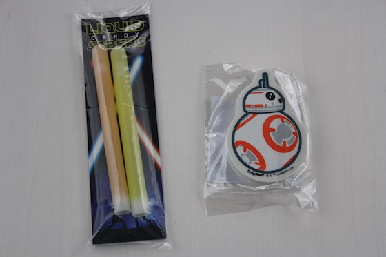 Geek Fuel Subscription Box Review + Coupon December 2015 - BB8 and lightsabers