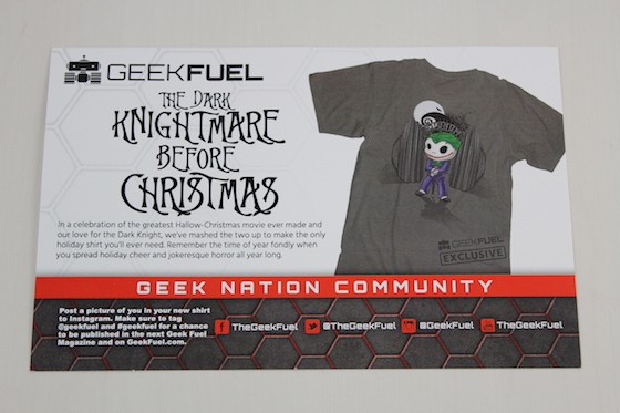 Geek Fuel Subscription Box Review + Coupon December 2015 - card front