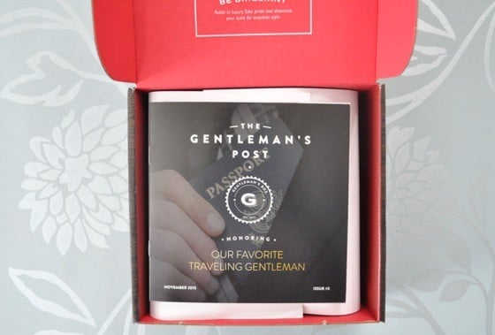 Gentleman's Box Subscription Box Review November 2015 - 2