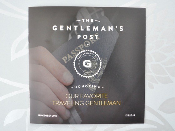 Gentleman's Box Subscription Box Review November 2015 - 3