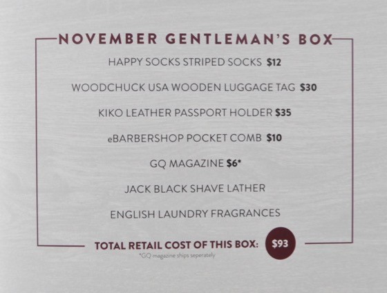 Gentleman's Box Subscription Box Review November 2015 - 4