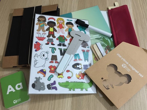 Koala Crate Subscription Box Review & Coupon November 2015 - supplies