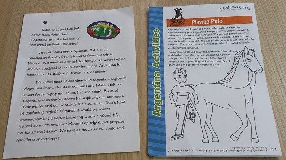 Little Passports Subscription Box Review November 2015 - letter-booklet