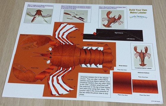 Little Passports USA Subscription Box Review December 2015 - lobster