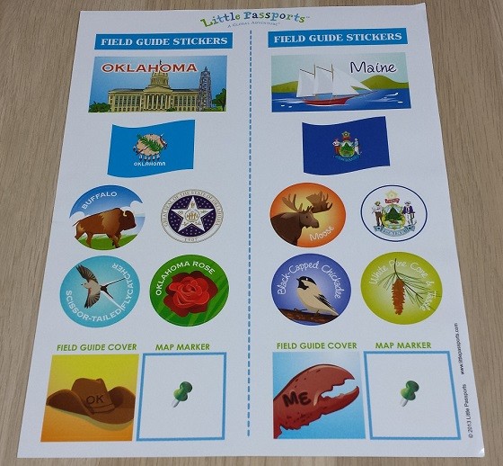 Little Passports USA Subscription Box Review December 2015 - stickers