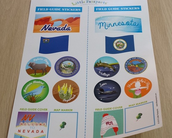 Little Passports USA Subscription Box Review November 2015 - stickers