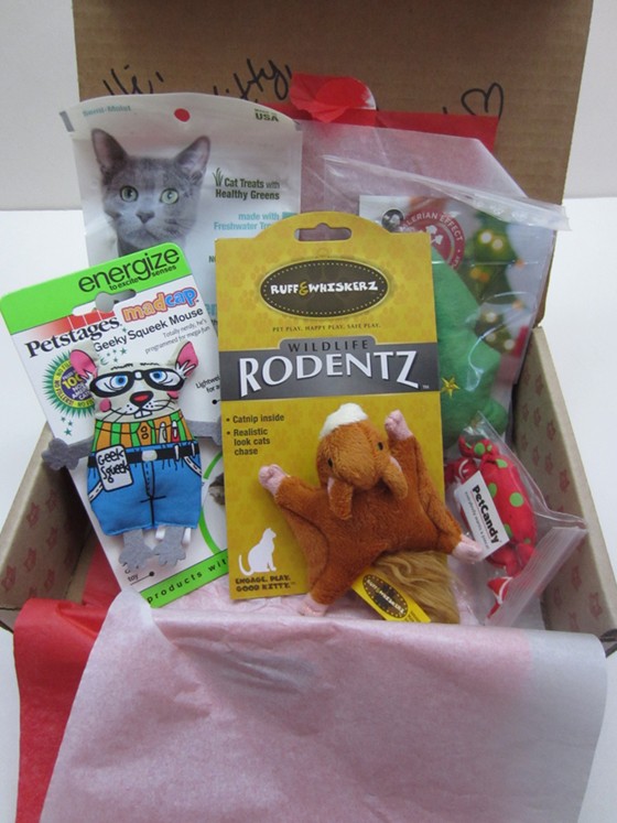 Meowbox Subscription Box Review December 2015 - inside