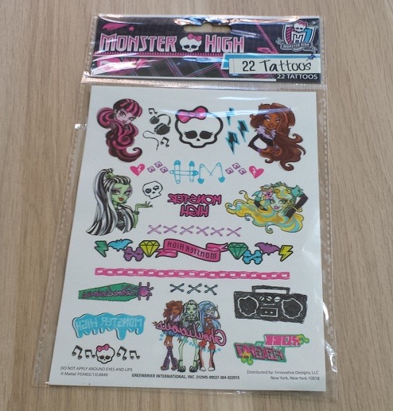 Nerd Block Junior Girls Subscription Box Review November 2015 - tattoos