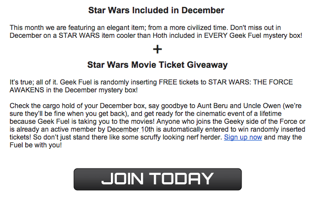 Geek Fuel spoiler info