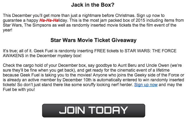 geek fuel text
