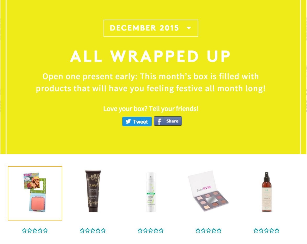Birchbox December 2015 Box Reveals Are Up!