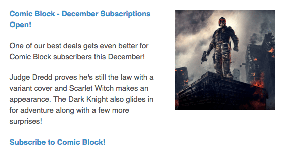 comic block december