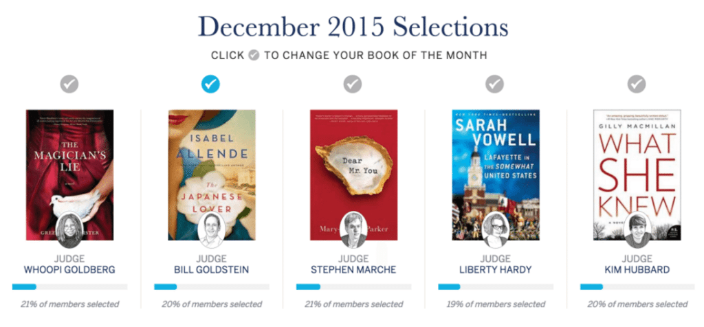 Book of the Month December Selections