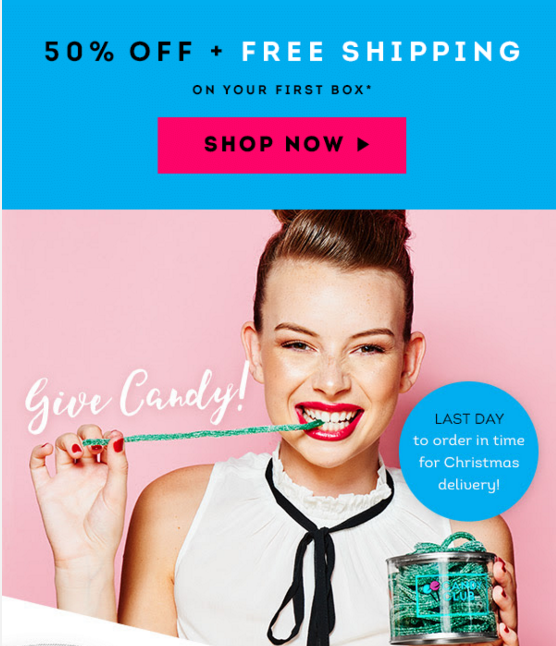 Candy Club Deal – 50% Off Your First Box + Free Shipping!