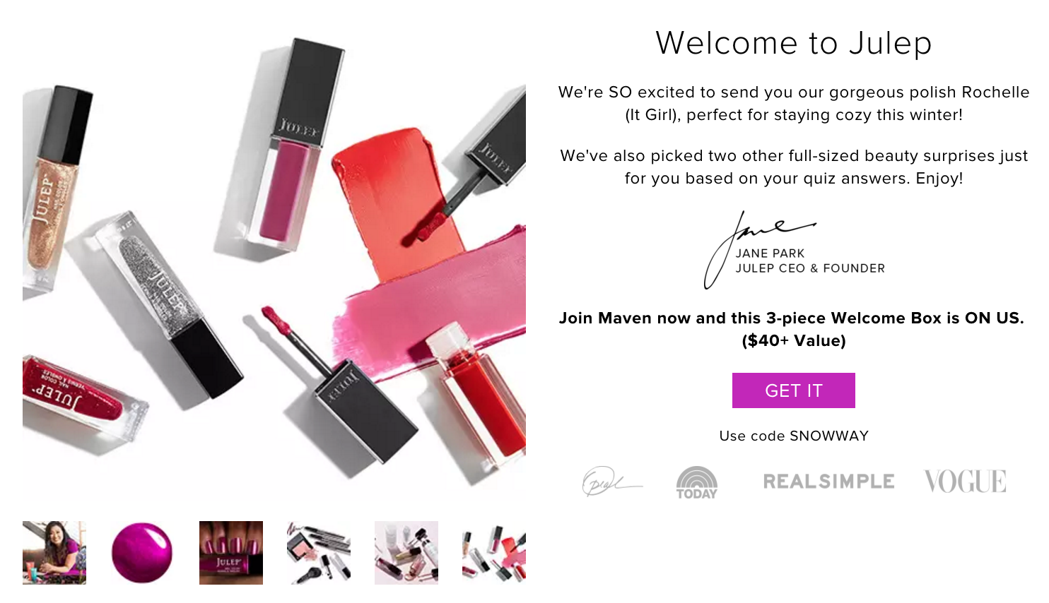 Free Julep Maven Mystery Welcome Box!