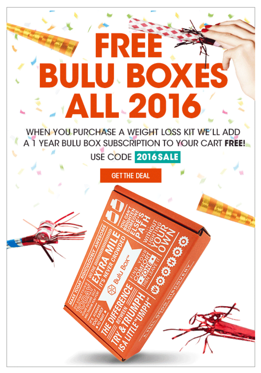 Free Year of Bulu Box with Purchase, or 50% Off For Life!