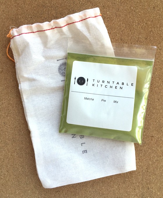 Turntable Kitchen Subscription Box Review November 2015 - Matcha