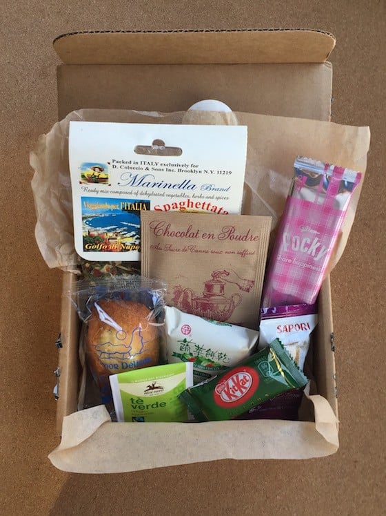 Yummy Bazaar Destination Food Club Subscription Box Review Sampler Box December 2015 - Contents