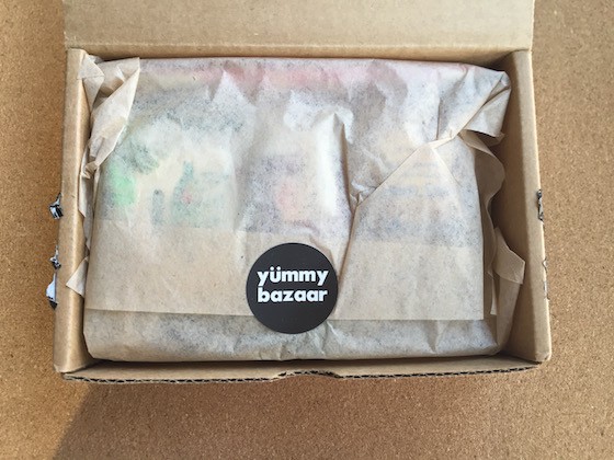 Yummy Bazaar Destination Food Club Subscription Box Review Sampler Box December 2015 - Packaging