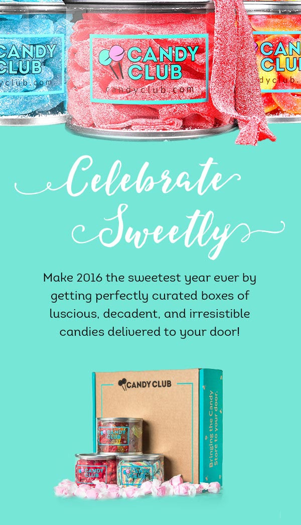 Candy Club NYE Deal – 50% Off Your First Box + Free Shipping!