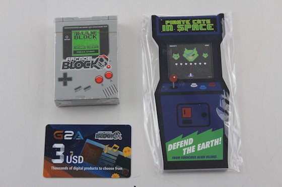 Arcade Block Subscription Box Review + Coupon December 2015 - Cards and notebook