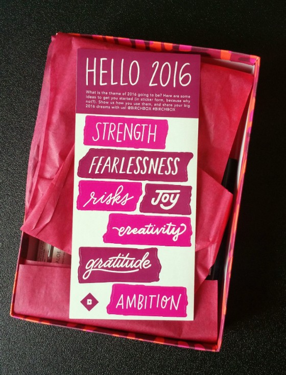 BIRCHBOX JANUARY 2016 - items 1