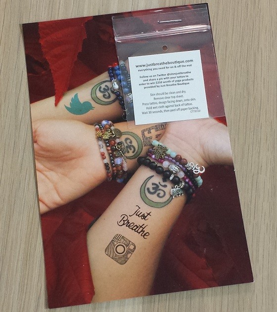 BuddhiBox Subscription Box Review December 2015 - tattoo
