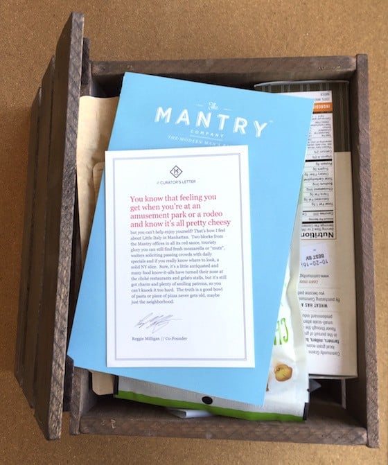 Mantry Subscription Box Review + Coupon December 2015 - Crate