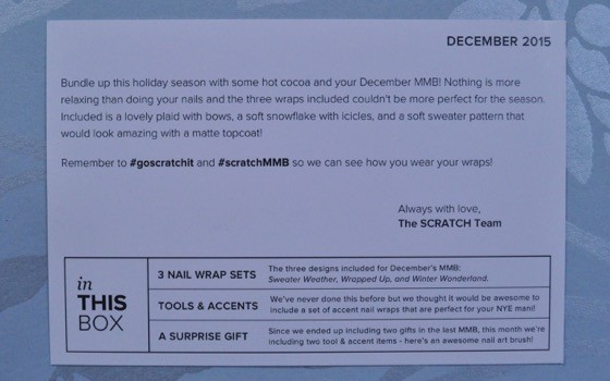 Monthly Mani Box by Scratch Subscription Box Review December 2015 - 4
