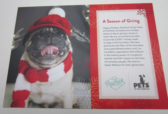 Paw Pack Subscription Box Review + Coupon December 2015 - card2
