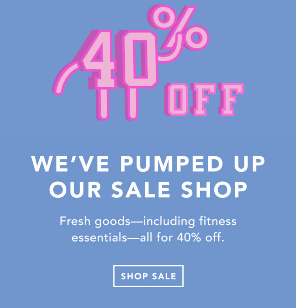 40% Off Fitness Sale!
