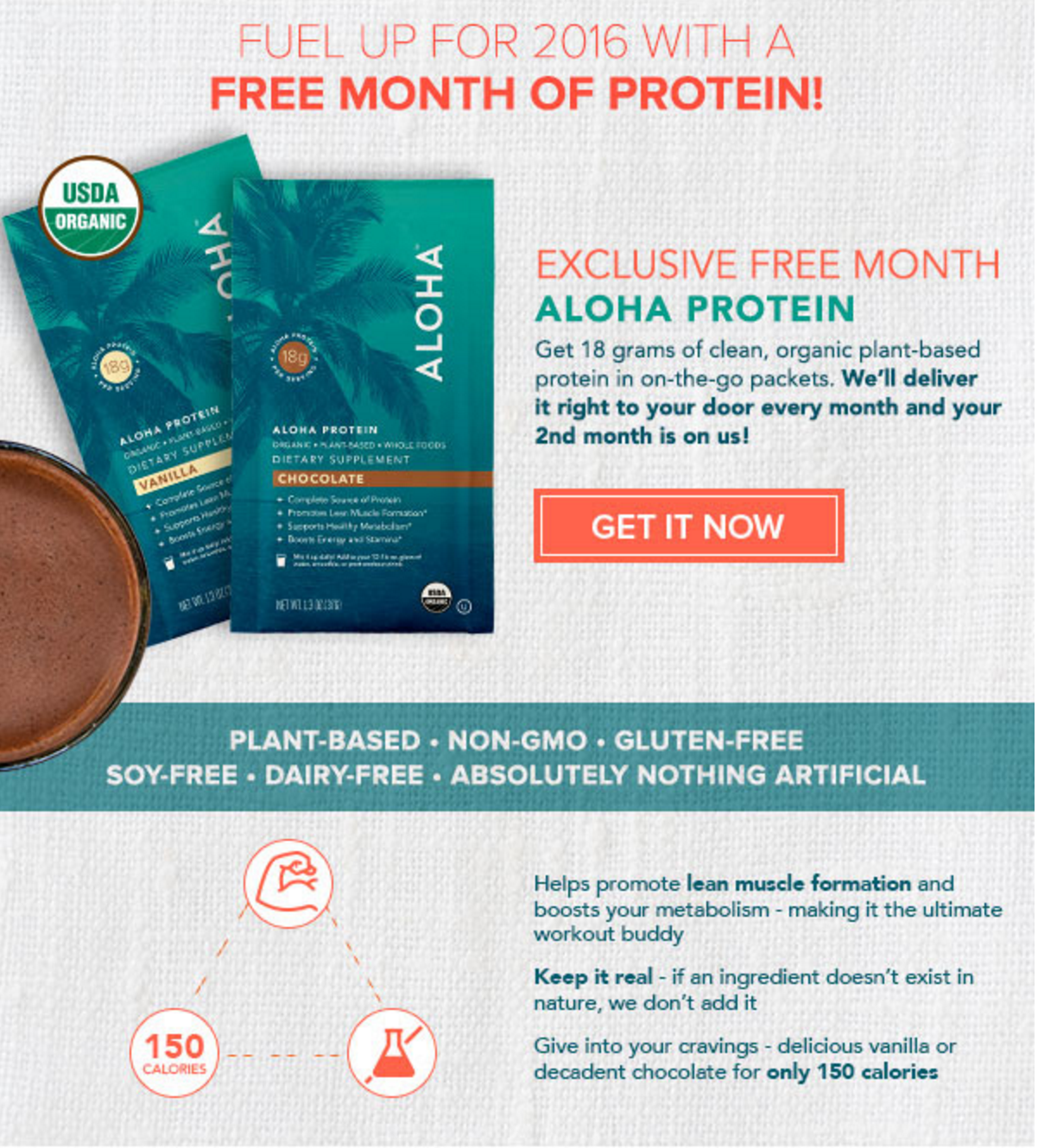 ALOHA Protein Subscription Deal – Buy 1 Month Get 1 Month Free