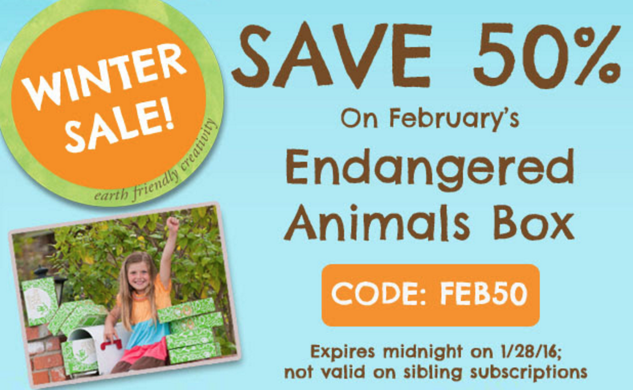 Green Kid Crafts Winter Sale – 50% Off First Box!