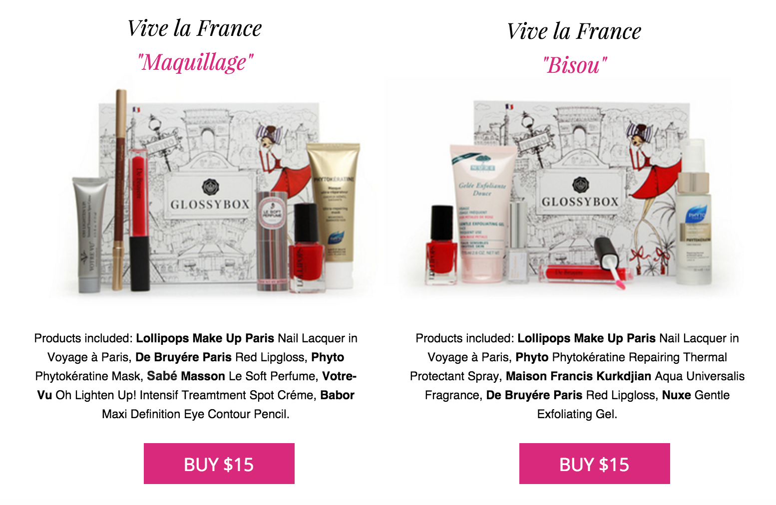 Past GlossyBoxes on Sale for $15 Each!