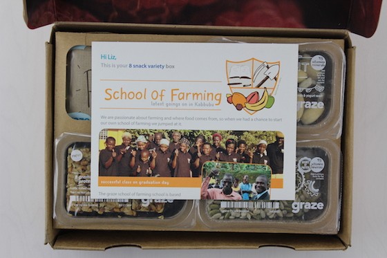 Graze 8-Snack Subscription Box Review + Free Box Coupon Feb 2016 - inside