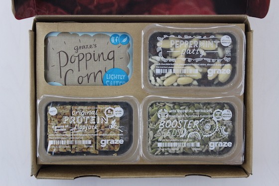 Graze 8-Snack Subscription Box Review + Free Box Coupon Feb 2016 - snacks 1