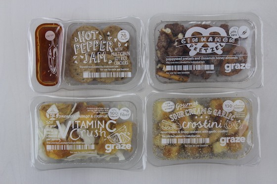Graze 8-Snack Subscription Box Review + Free Box Coupon Feb 2016 - snacks open 2