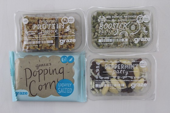 Graze 8-Snack Subscription Box Review + Free Box Coupon Feb 2016 - snacks open