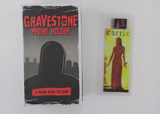 Horror Block Subscription Box Review + Coupon January 2016 - iphone holder and bookmark