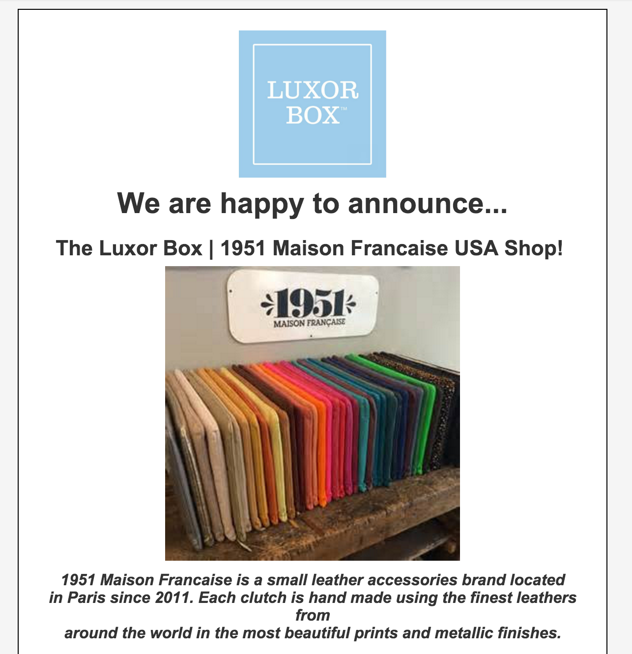 Inventory Closeout 1951 Maison Francaise Mystery Luxor Box