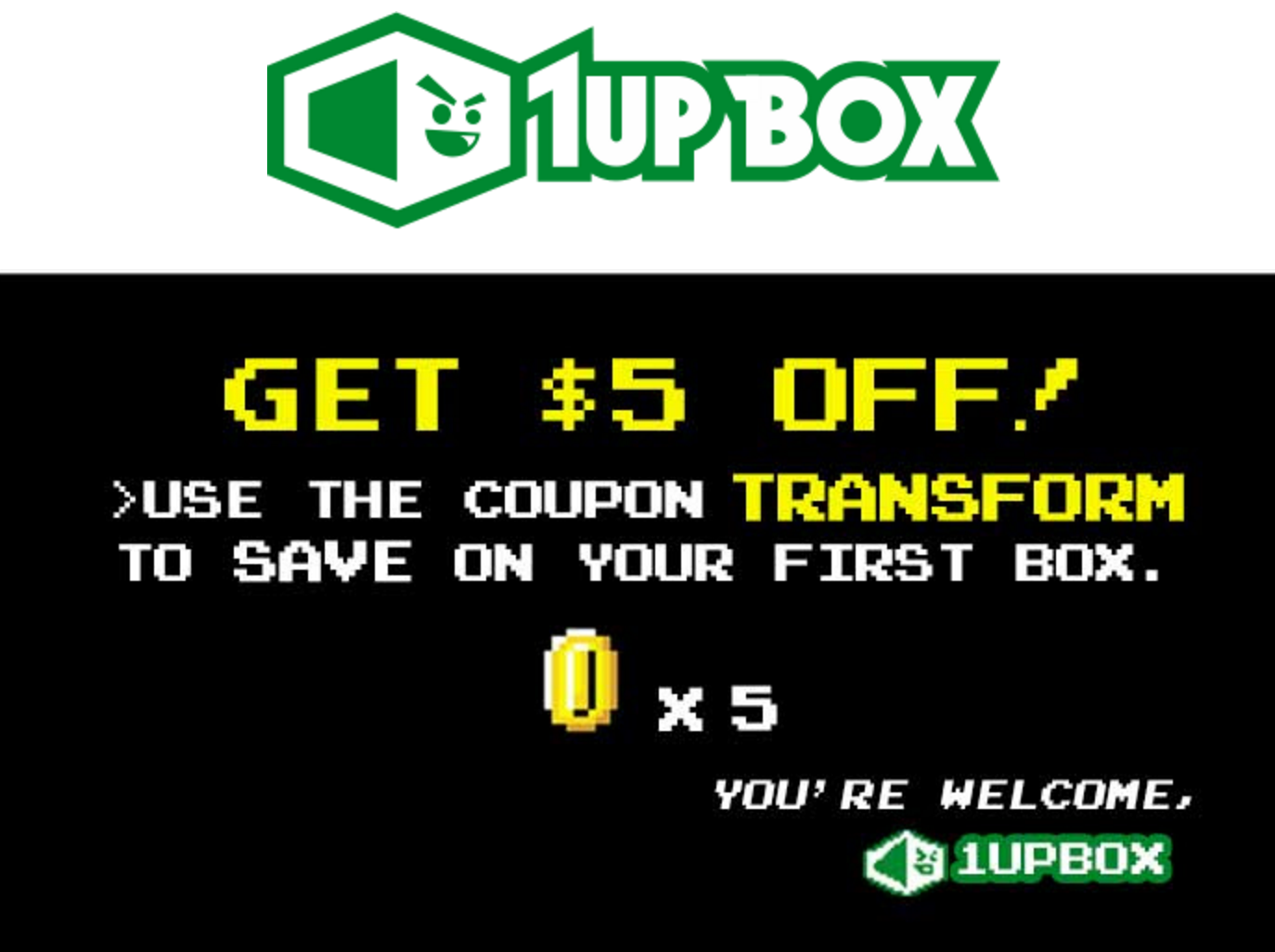 1UP Box $5 Coupon Code – Limited Time Only