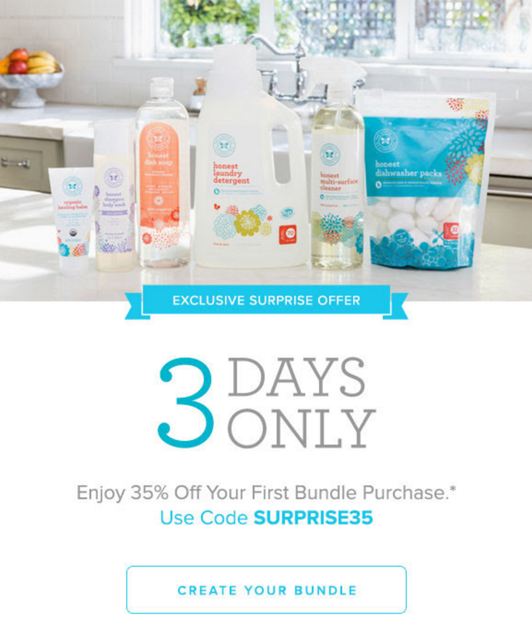 3 Days Only – 35% Off Your First Honest Subscription Bundle!