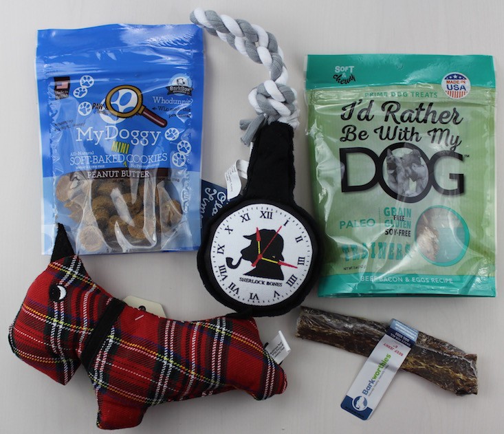 BarkBox Subscription Box Review & Coupon March 2016 - all items