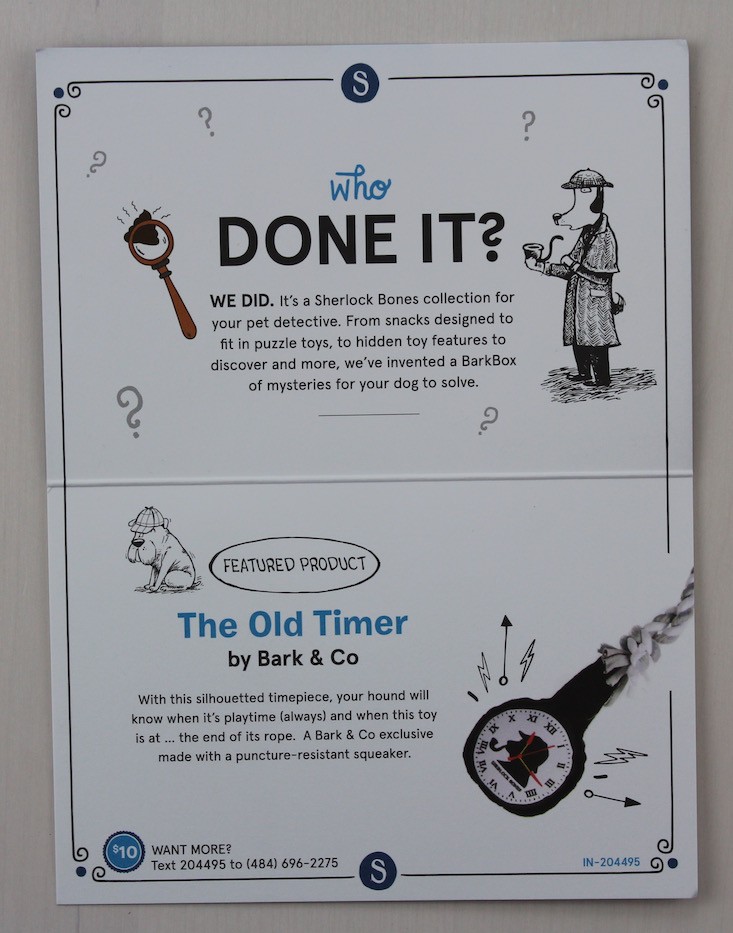 BarkBox Subscription Box Review & Coupon March 2016 - inside card