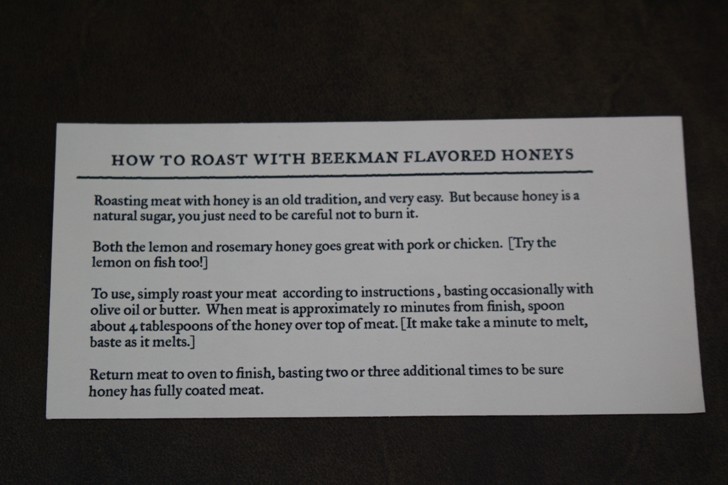 Beekman- March 2016- recipe card