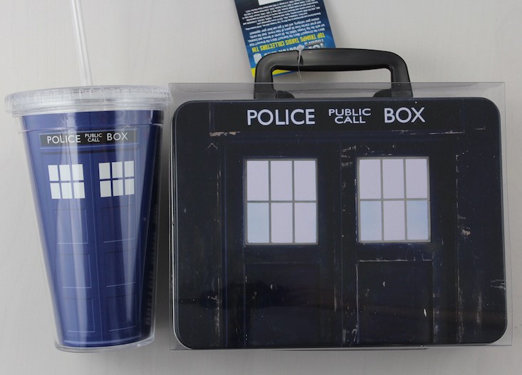 Sci Fi Block Subscription Box Review + Coupon March 2016 - doctor who tumbler and tin